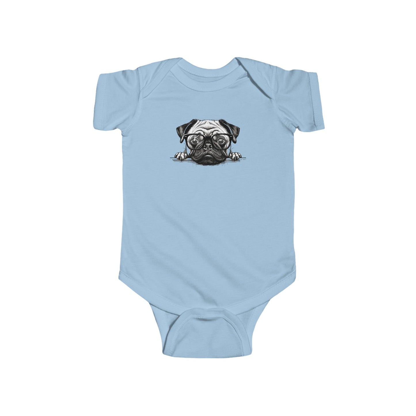 Cute Pug Infant Bodysuit - Adorable Baby Clothing for Dog Lovers