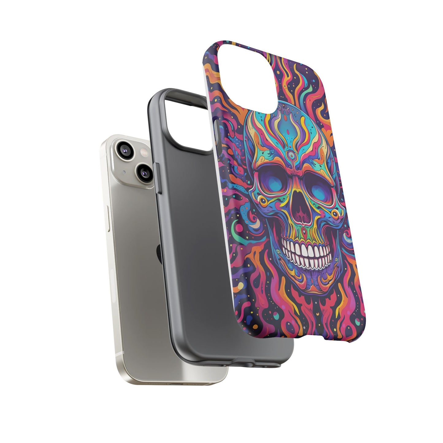 Colorful Skull Phone Case - Tough Cases for Bold Personalities
