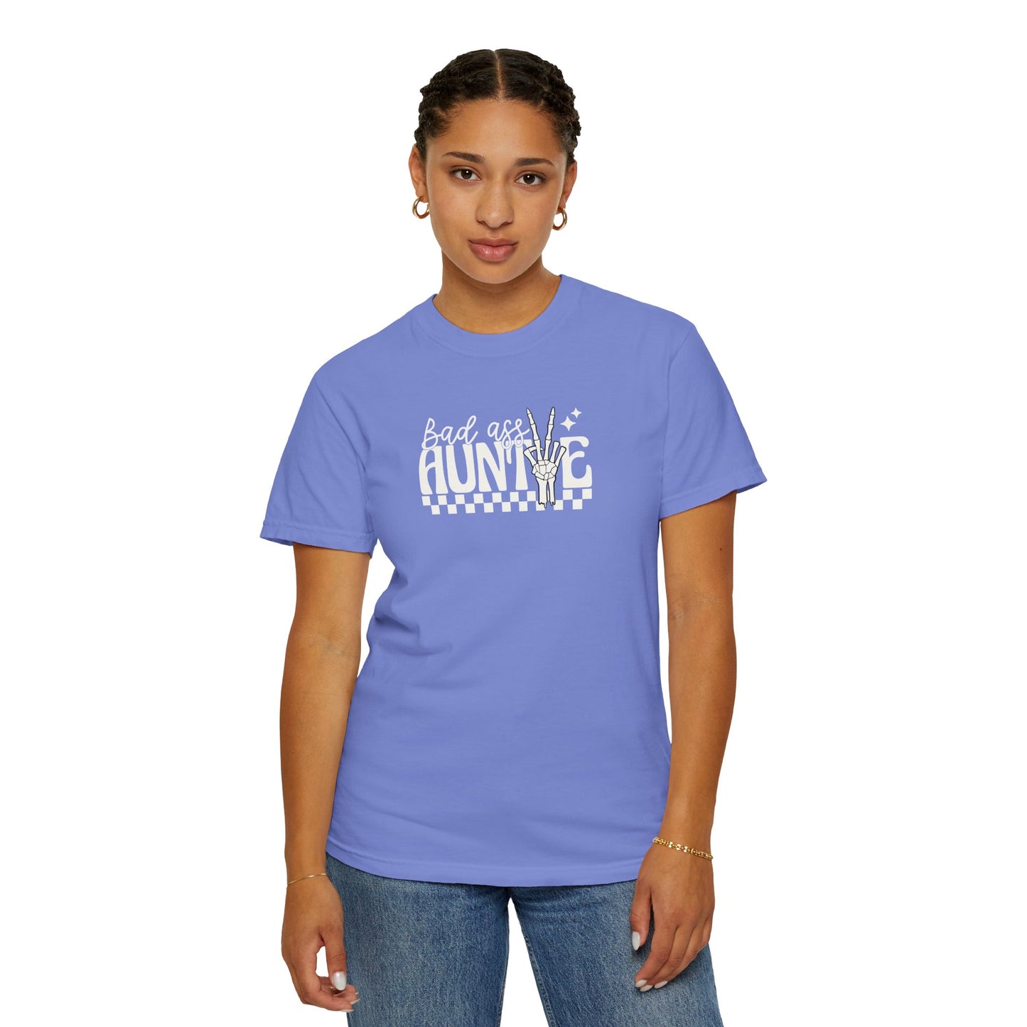 Bad Ass Aunt Unisex Garment-Dyed T-Shirt - Comfortable and Stylish Gift for Aunts