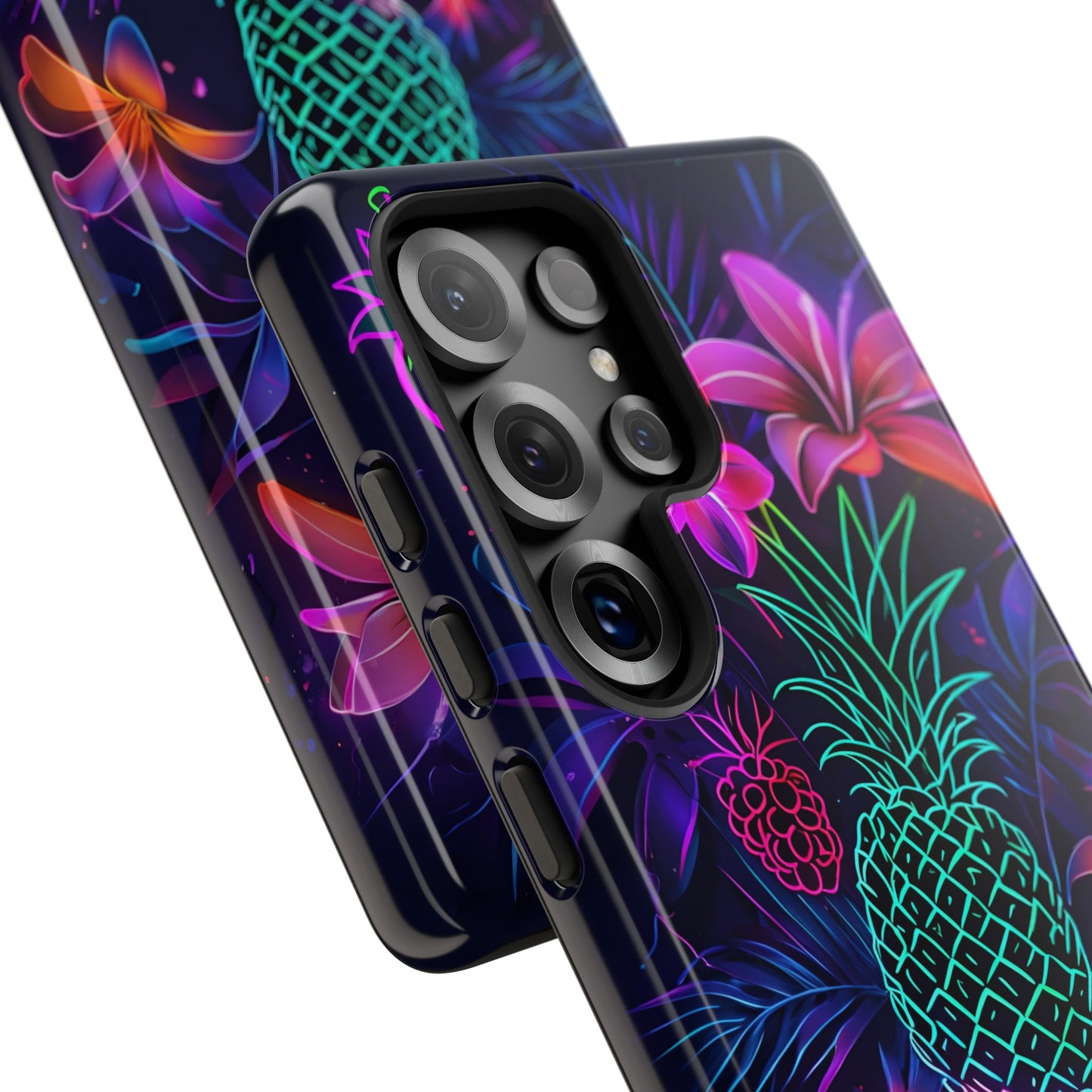 Tough Cases - Tropical Neon Floral iPhone Case
