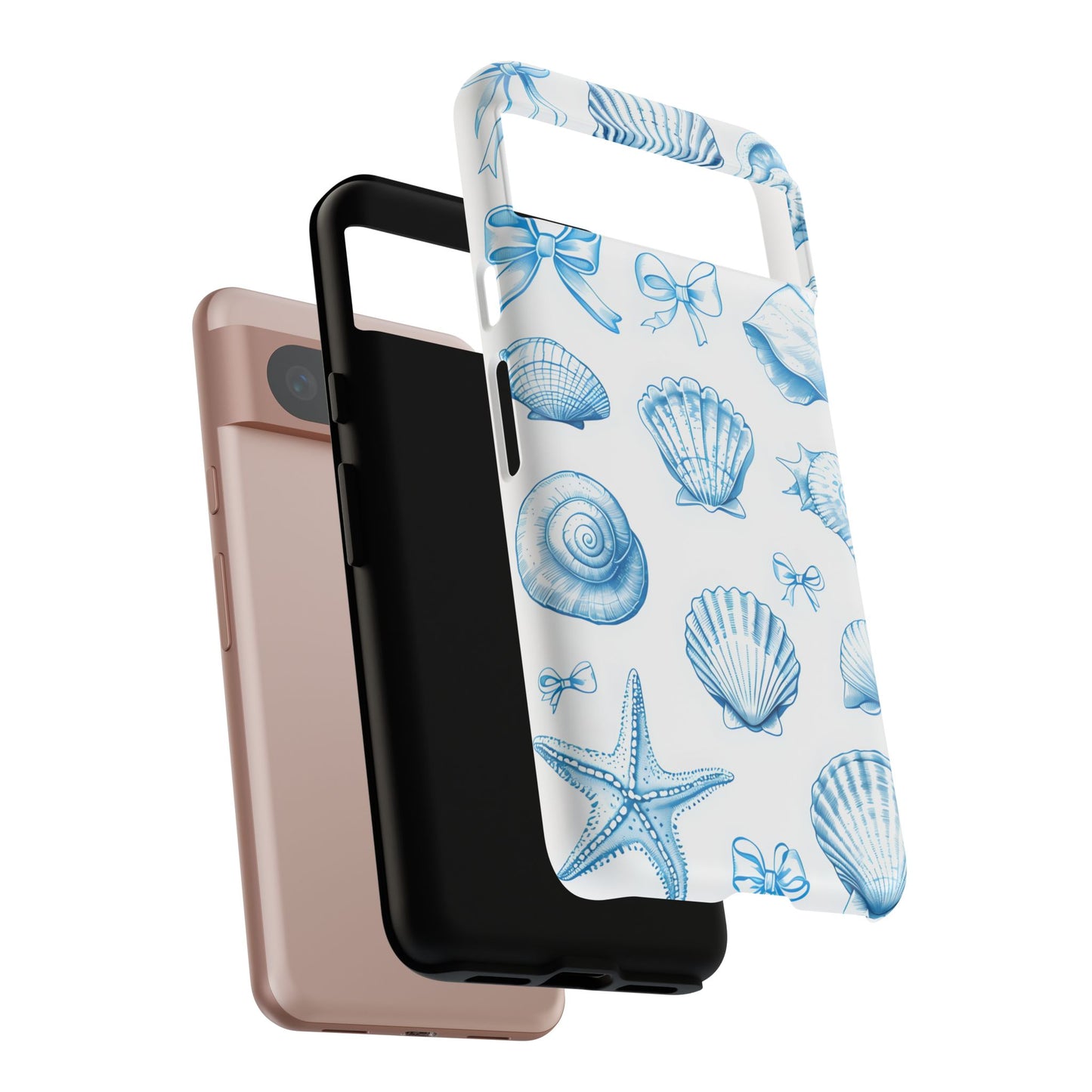 Coquette-Coastal Ocean-Themed Phone Case - Seashell and Starfish Design