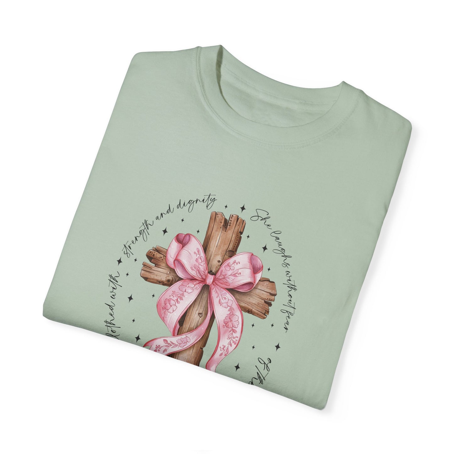 Faith-Inspired Unisex T-Shirt with Proverbs 31:25 Design Coquette