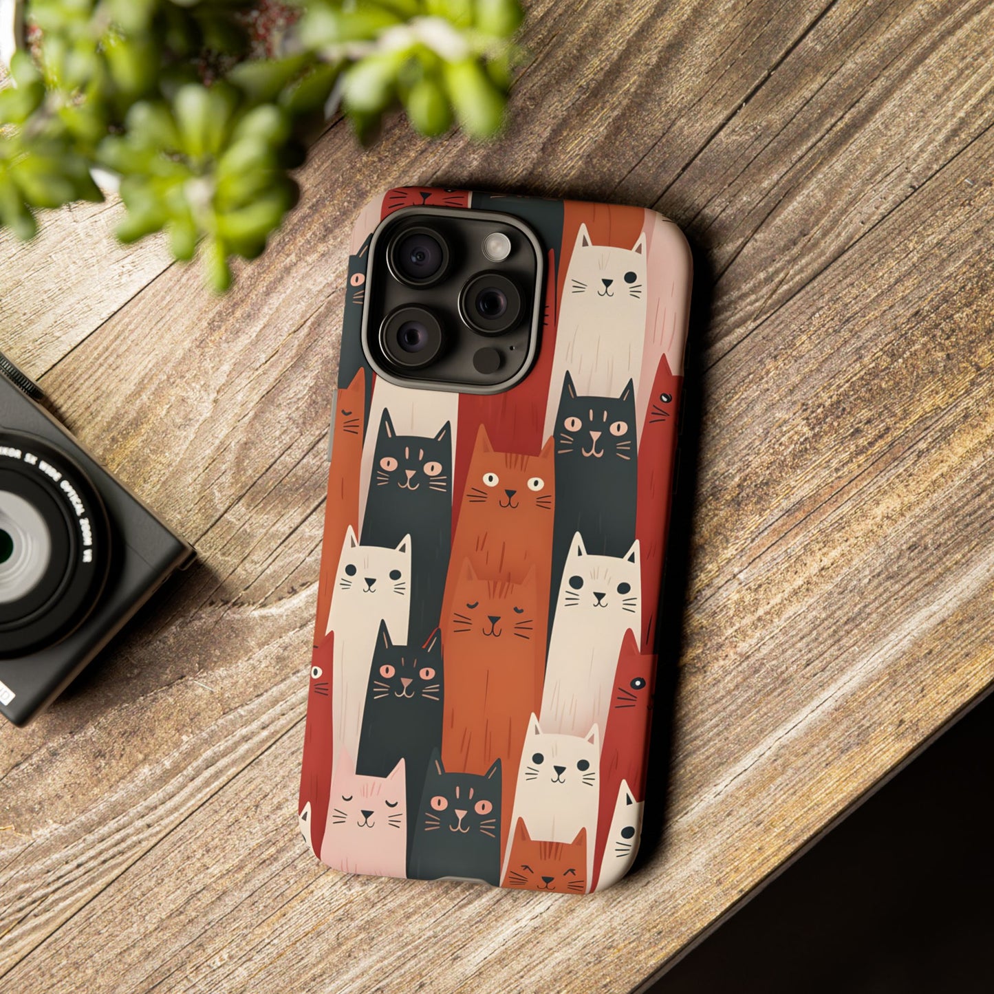 Playful Cat Phone Case - Tough & Stylish Purrfect for Cat Lovers