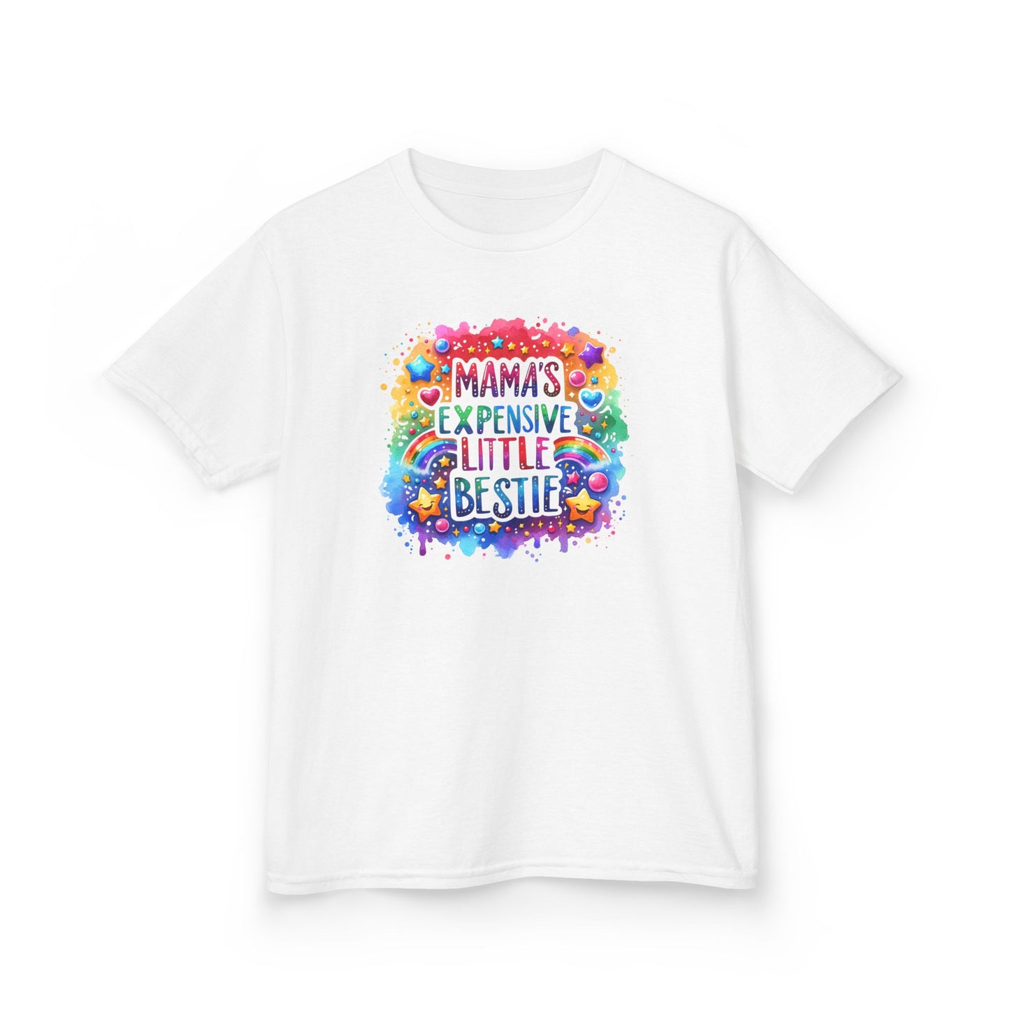 Mama's Expensive Little Bestie Kids Tee – Colorful Fun Cotton T-Shirt