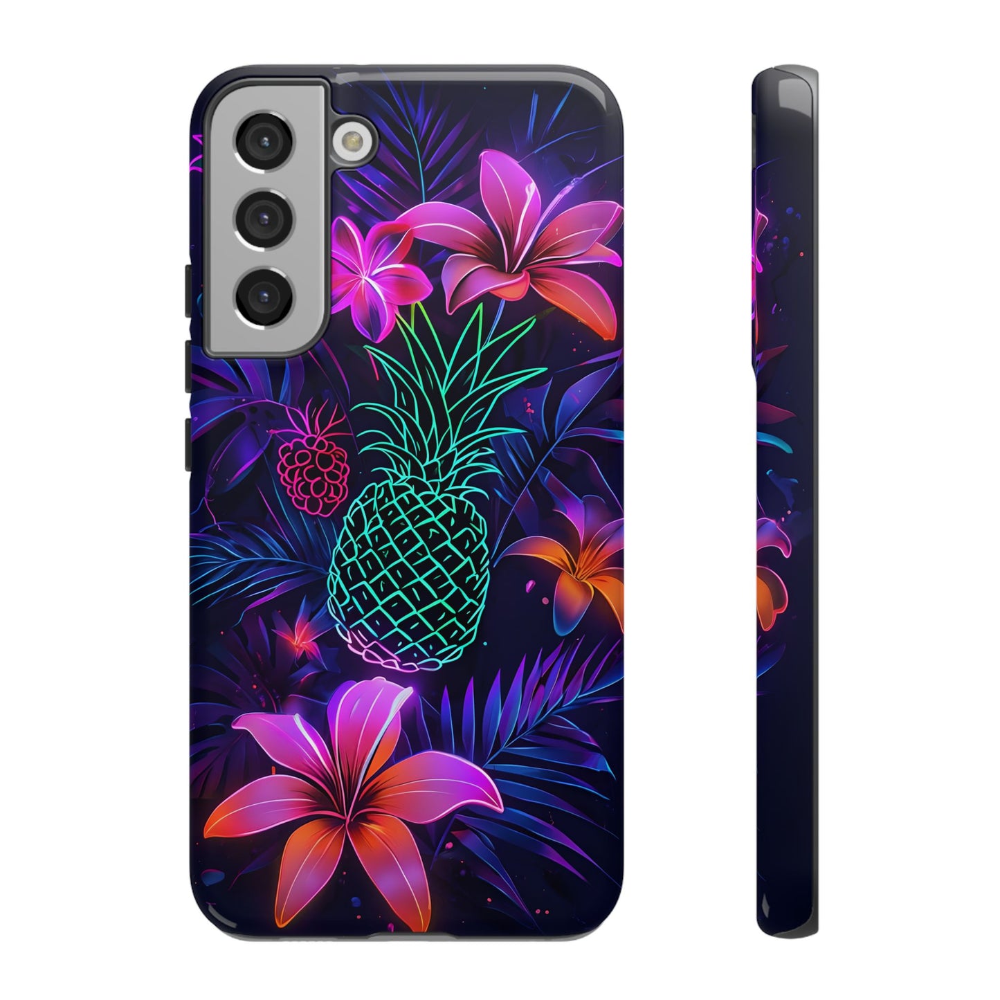Tough Cases - Tropical Neon Floral iPhone Case