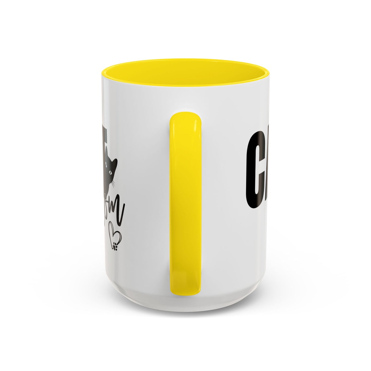 Cat Mom Accent 15oz Coffee Mug – Perfect Gift for Cat Lovers