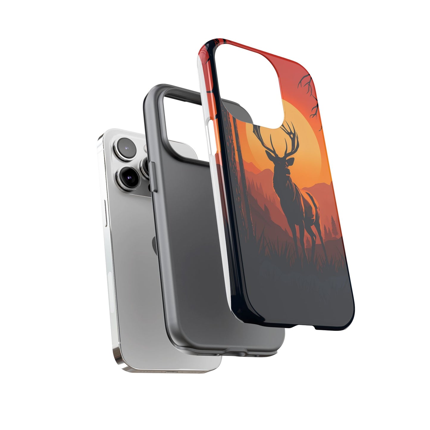 Wildlife Phone Case - Stag and Sunset Design for Nature Lovers