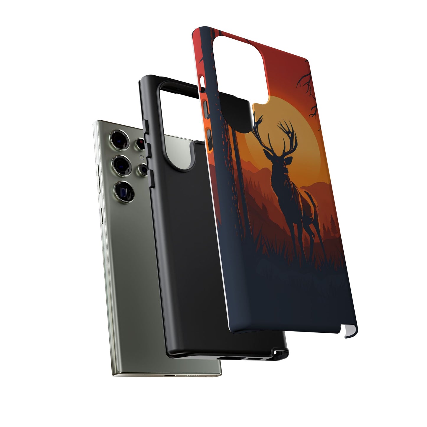 Wildlife Phone Case - Stag and Sunset Design for Nature Lovers