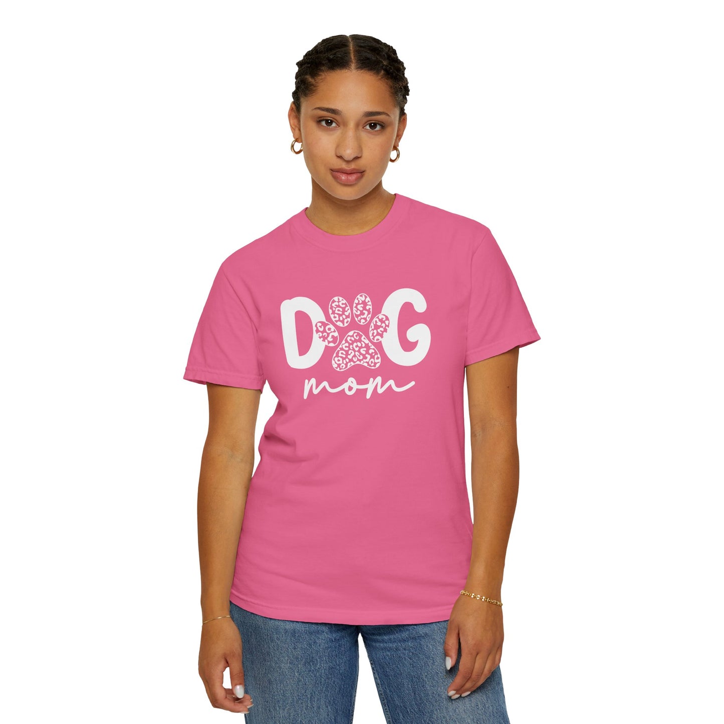 Dog Mom Unisex Garment-Dyed T-Shirt | Cute Pet Lover Tee