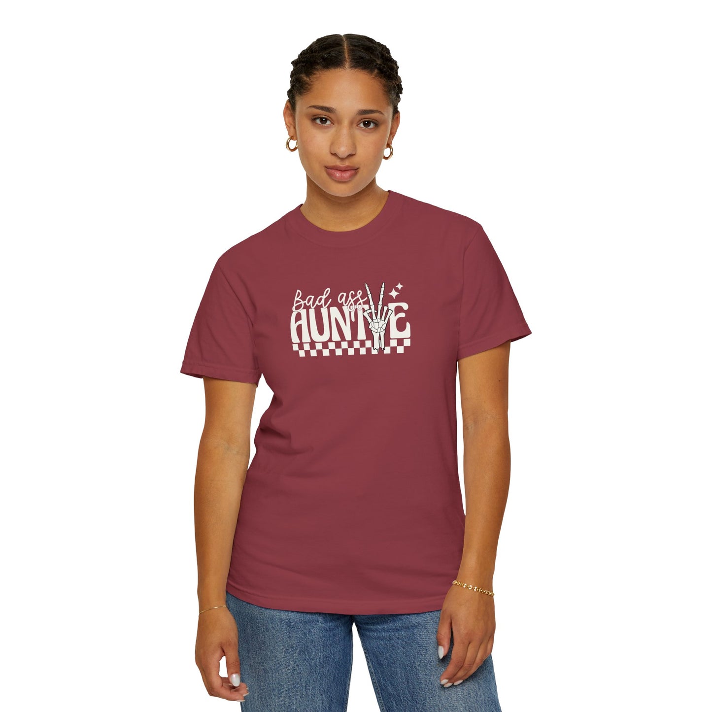 Bad Ass Aunt Unisex Garment-Dyed T-Shirt - Comfortable and Stylish Gift for Aunts