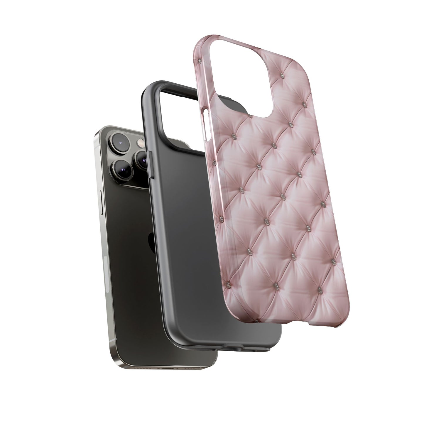 Luxury Pink Quilted Phone Case - Tough Cases for Stylish Protection