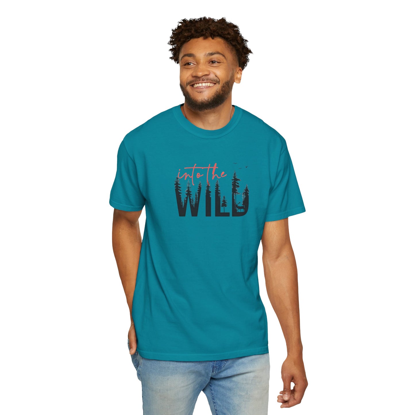 Into The Wild Unisex Garment-Dyed T-Shirt - Adventure Ready Tee