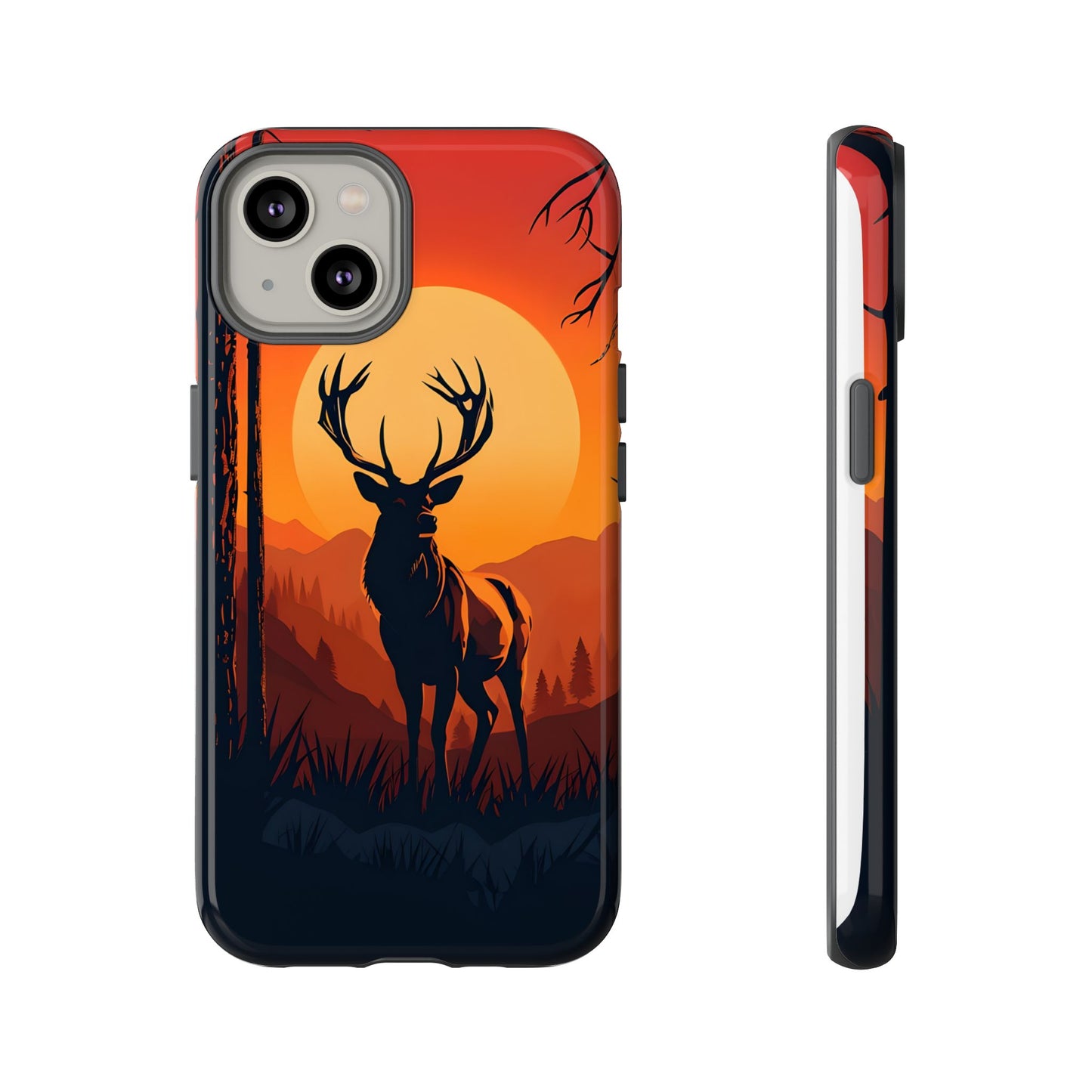 Wildlife Phone Case - Stag and Sunset Design for Nature Lovers