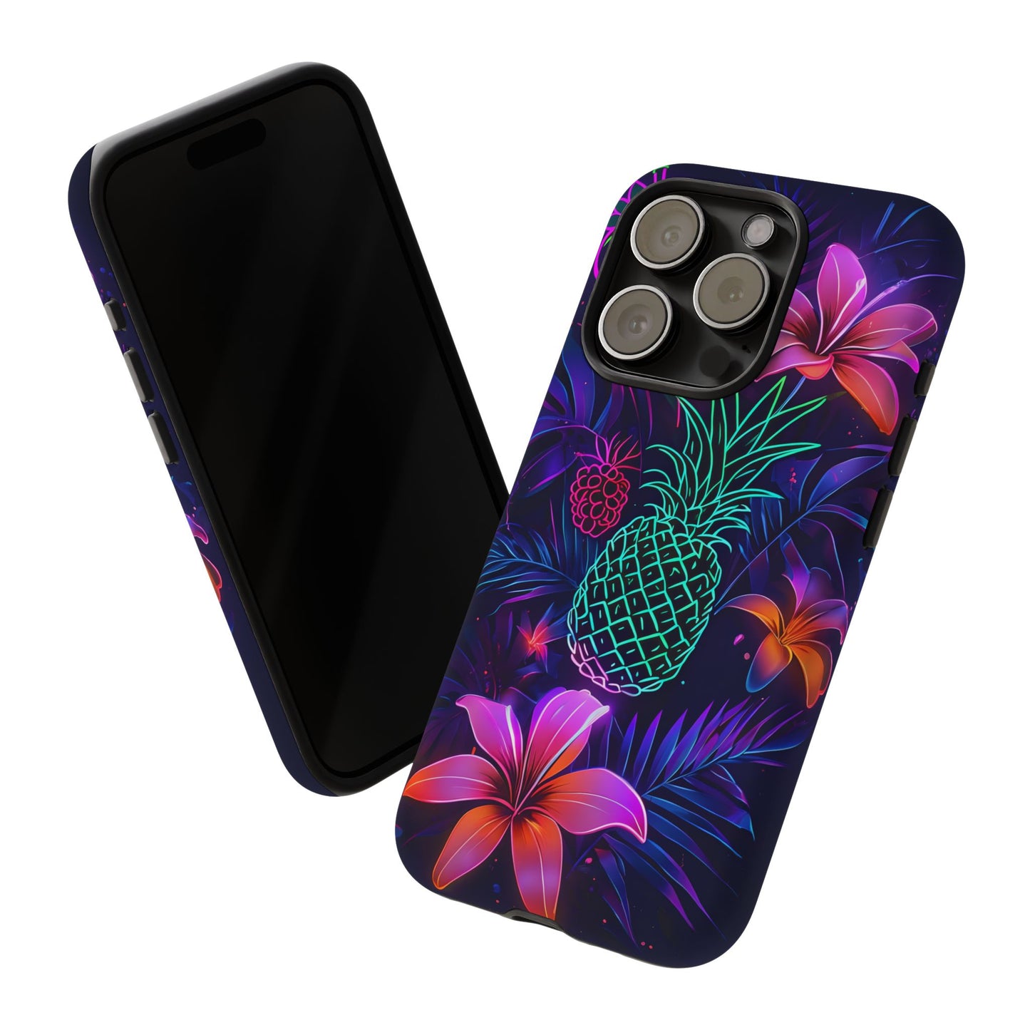 Tough Cases - Tropical Neon Floral iPhone Case