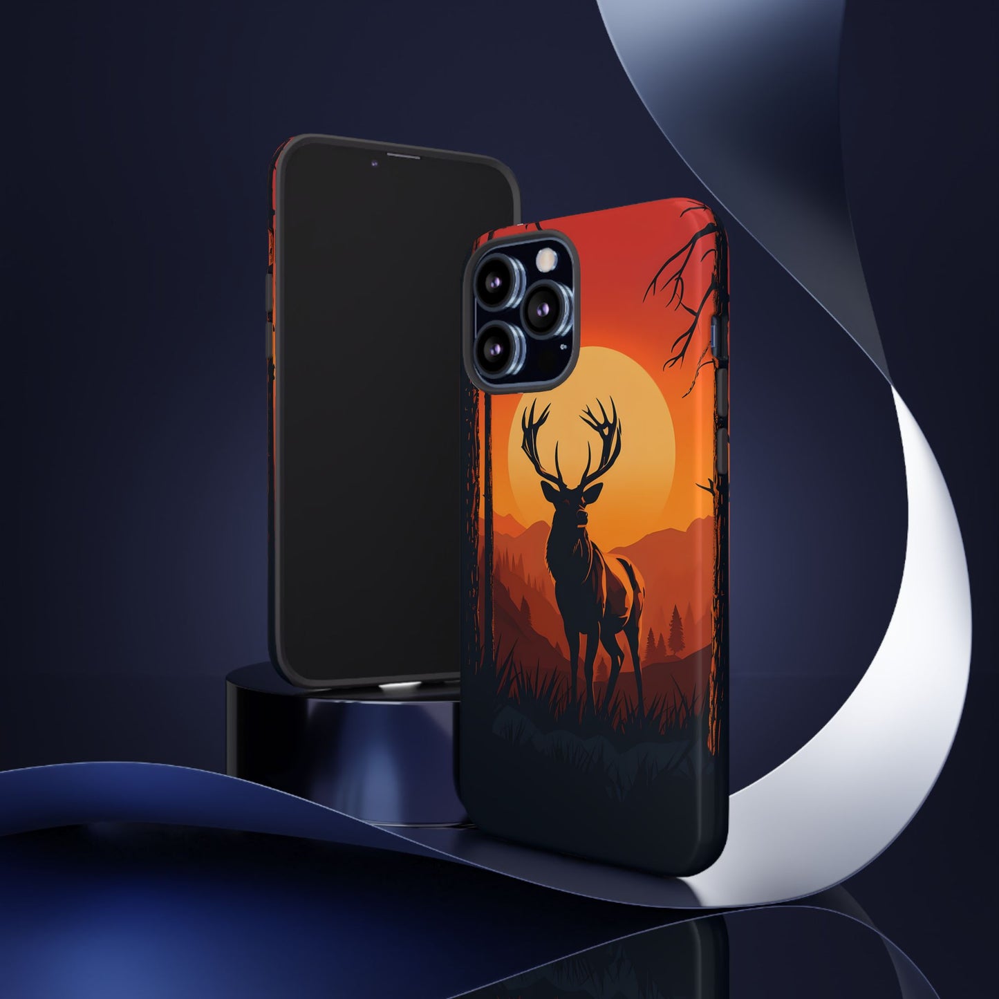 Wildlife Phone Case - Stag and Sunset Design for Nature Lovers