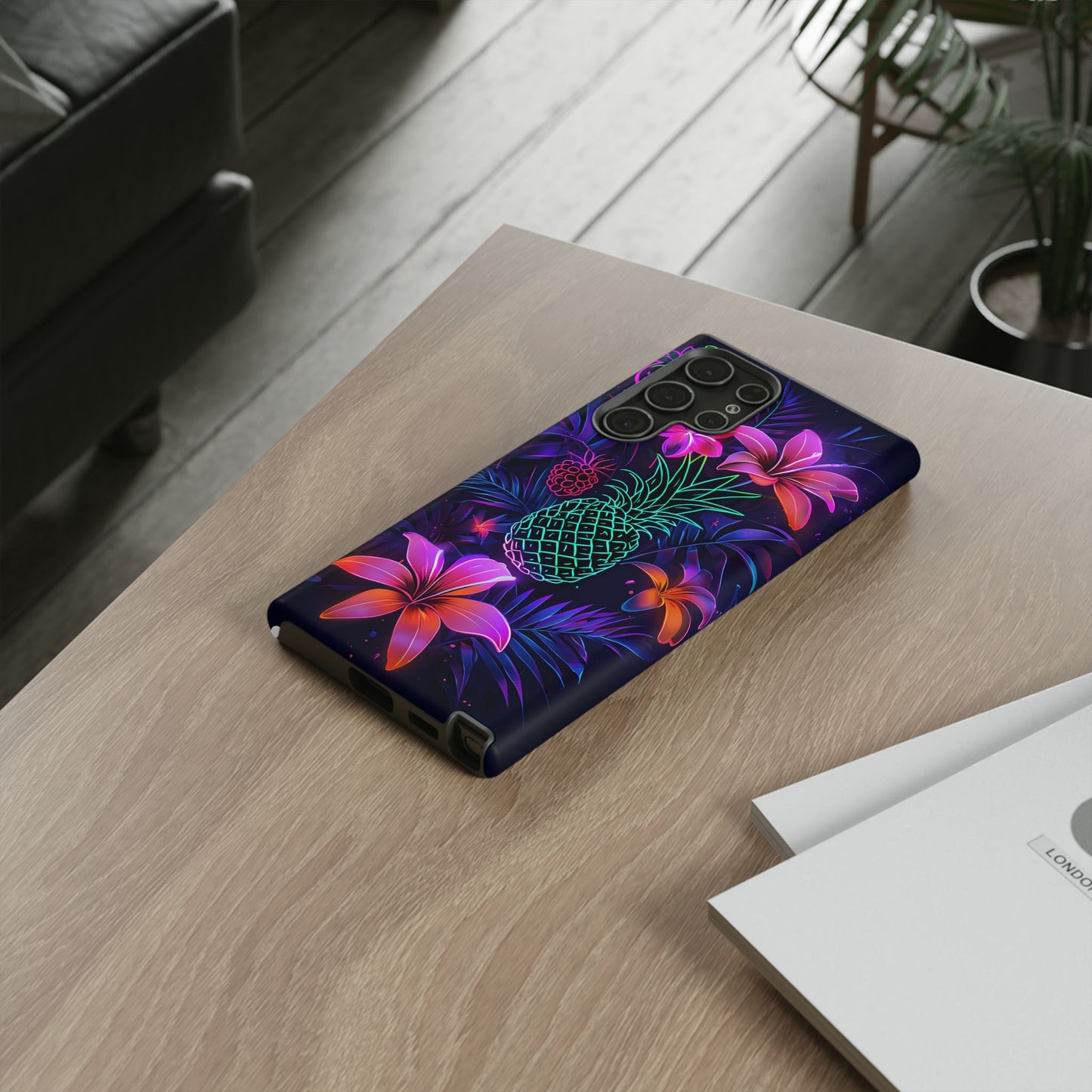 Tough Cases - Tropical Neon Floral iPhone Case