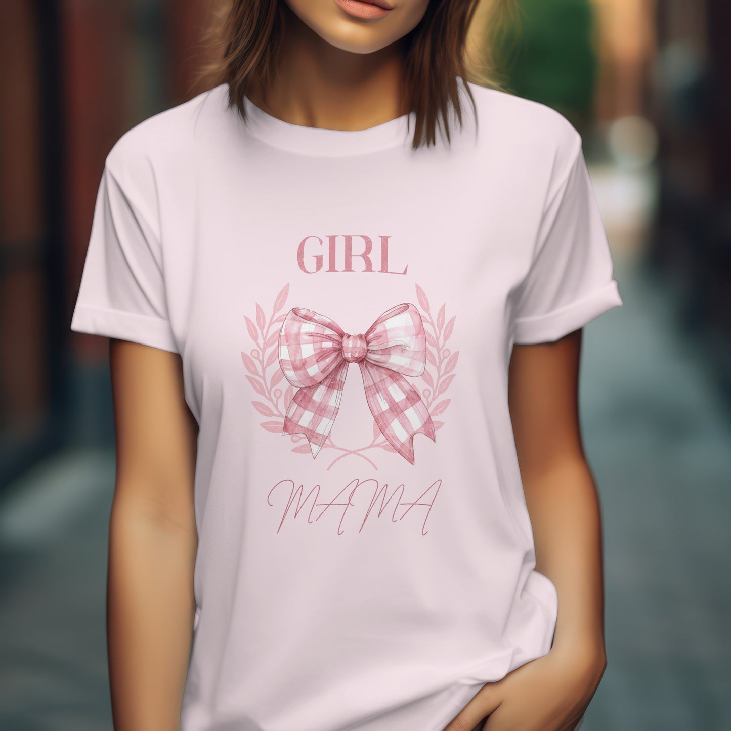 Girl Mama T-Shirt | Floral Bow Design | Perfect for Mother's Day Coquette