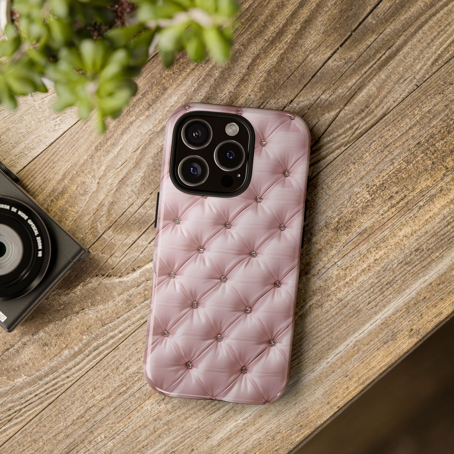 Luxury Pink Quilted Phone Case - Tough Cases for Stylish Protection