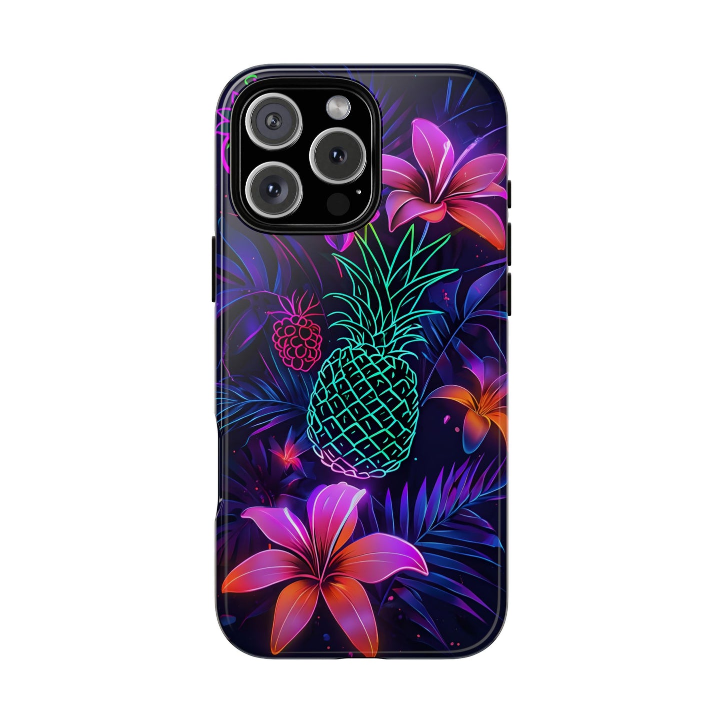 Tough Cases - Tropical Neon Floral iPhone Case