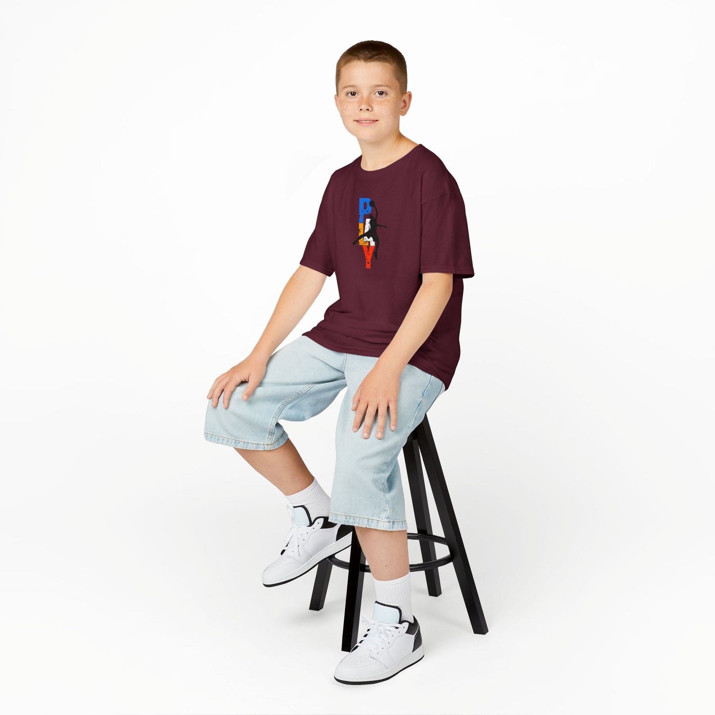 Playful Basketball Kids Tee - Fun Cotton Shirt for Young Athletes