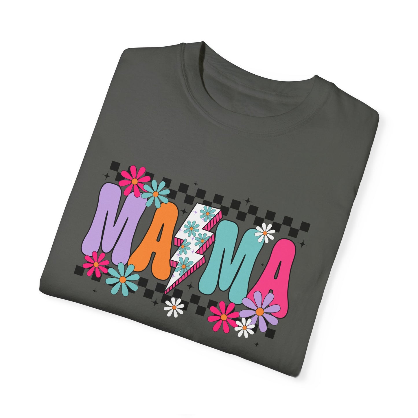 Colorful Mama Graphic T-Shirt for Moms - Unisex Garment-Dyed Tee