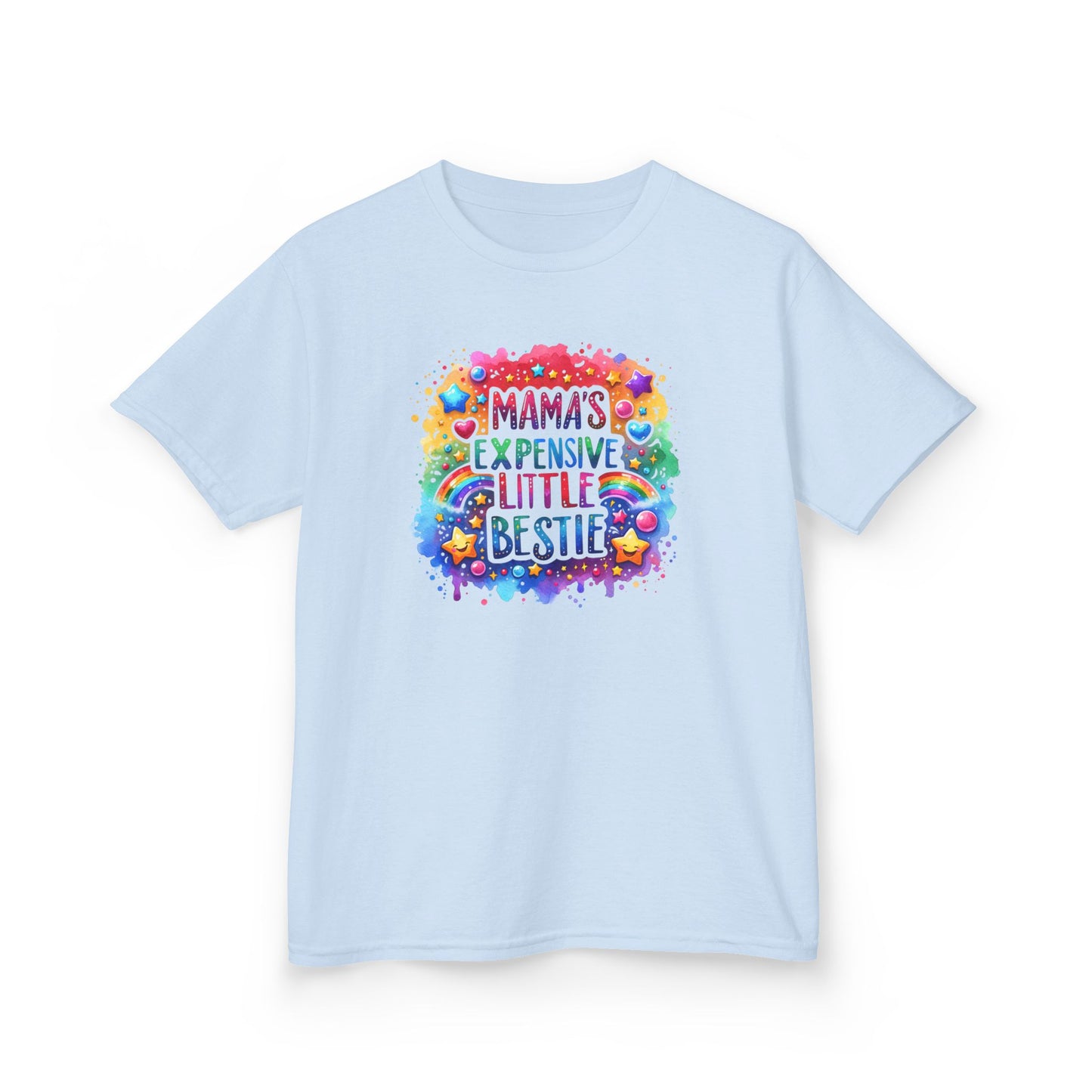 Mama's Expensive Little Bestie Kids Tee – Colorful Fun Cotton T-Shirt
