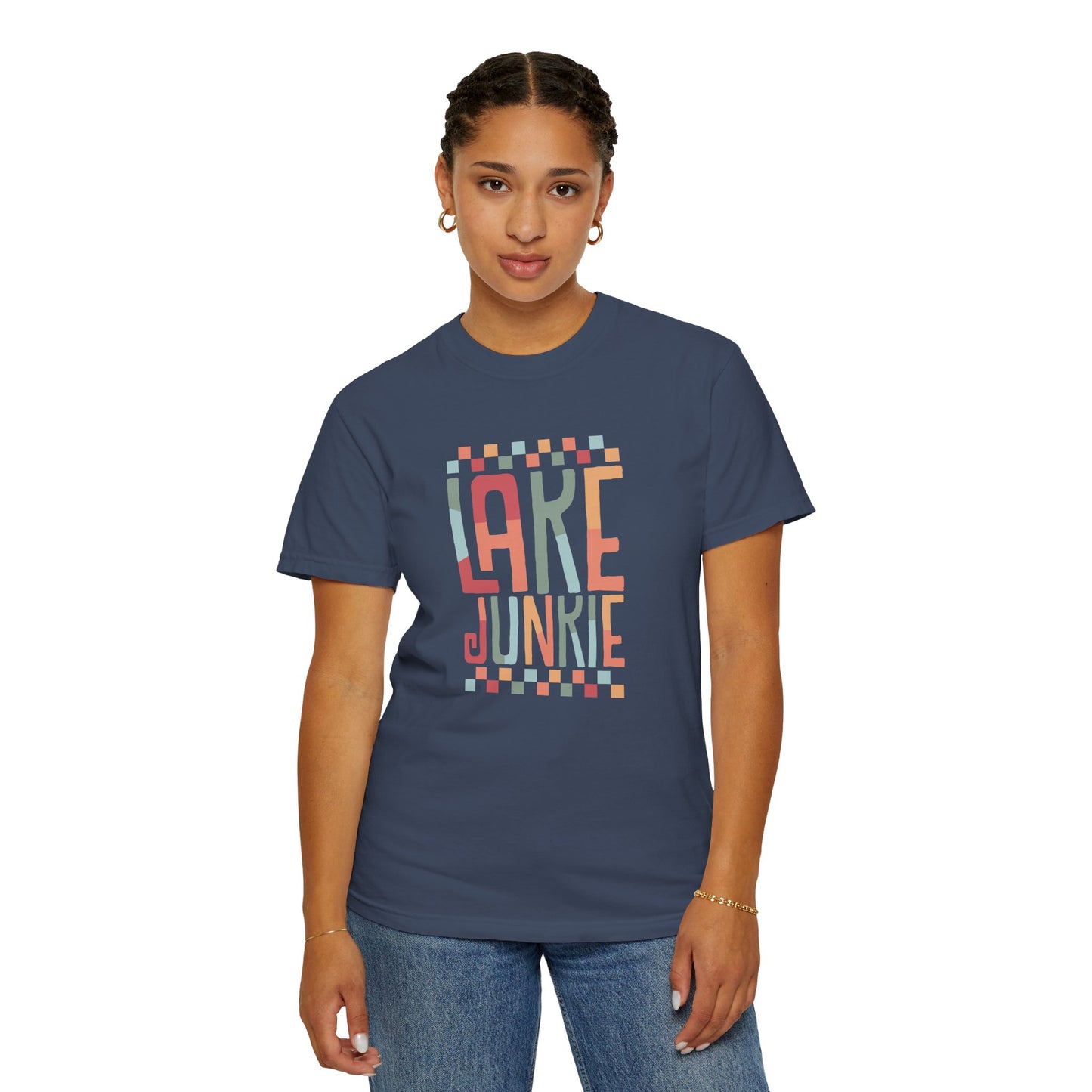 Lake Junkie Unisex Garment-Dyed T-Shirt - Perfect for Lake Lovers and Summer Adventures