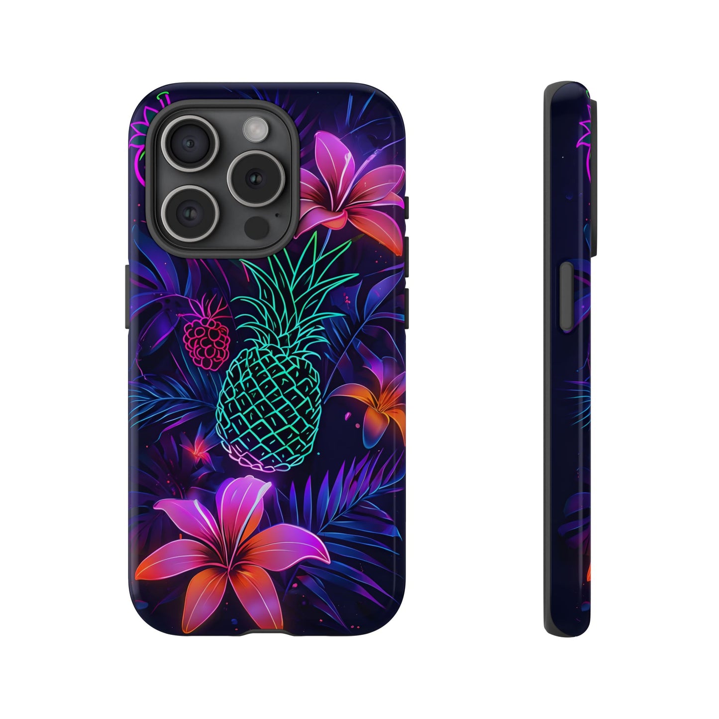 Tough Cases - Tropical Neon Floral iPhone Case
