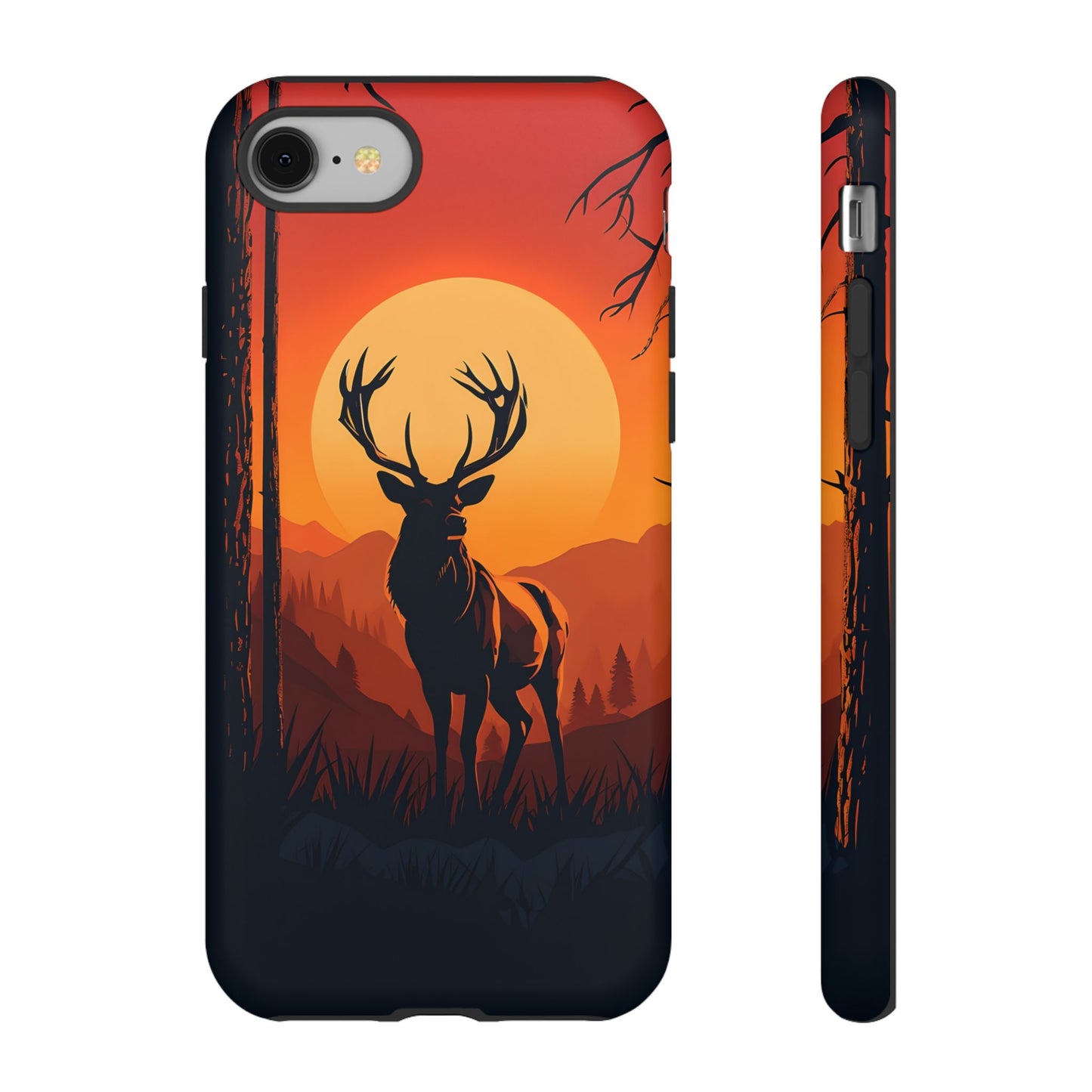 Wildlife Phone Case - Stag and Sunset Design for Nature Lovers