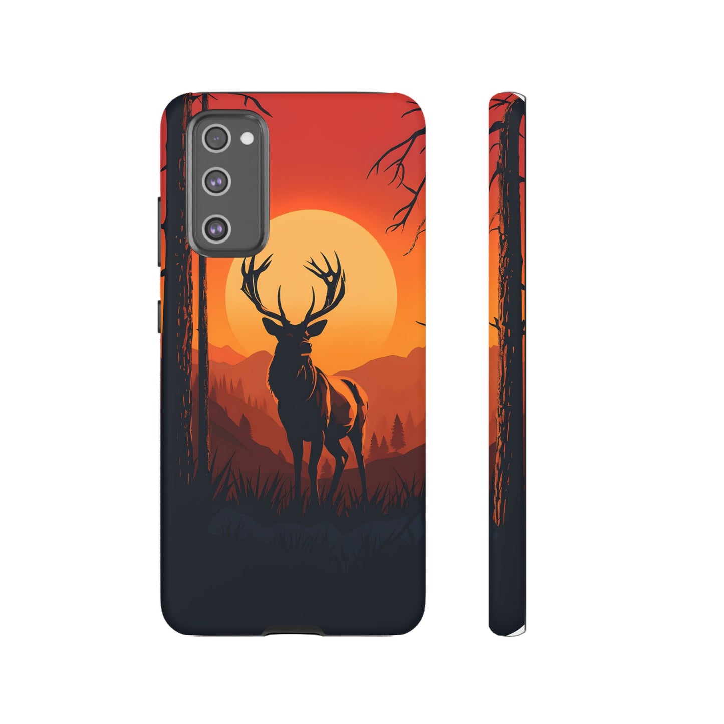 Wildlife Phone Case - Stag and Sunset Design for Nature Lovers