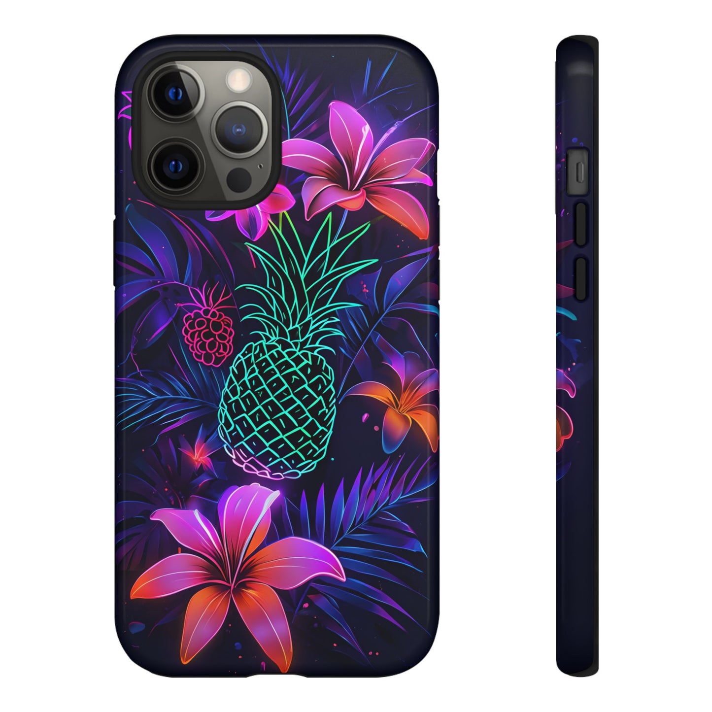 Tough Cases - Tropical Neon Floral iPhone Case