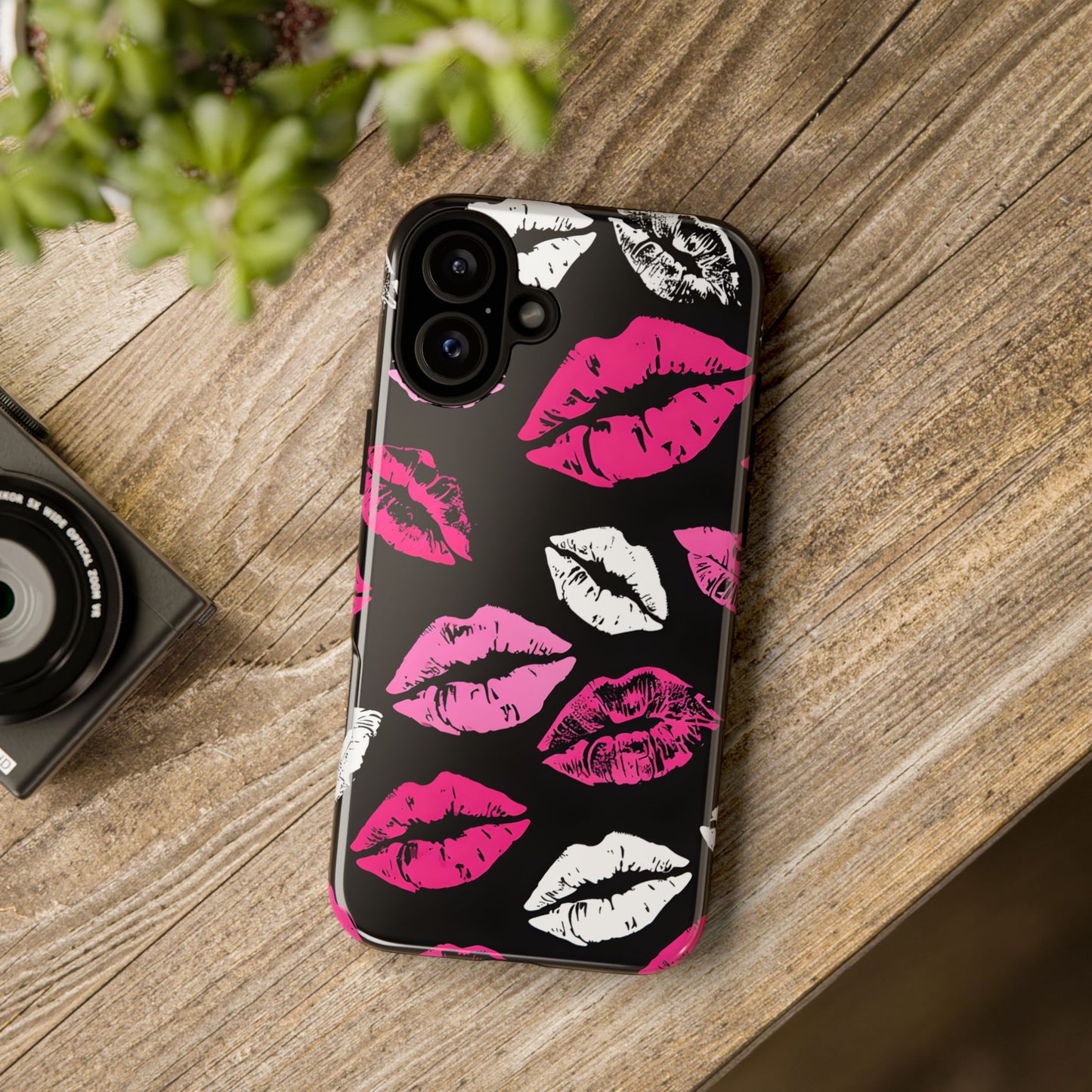 Lips Print iPhone Case - Stylish Tough Phone Cover