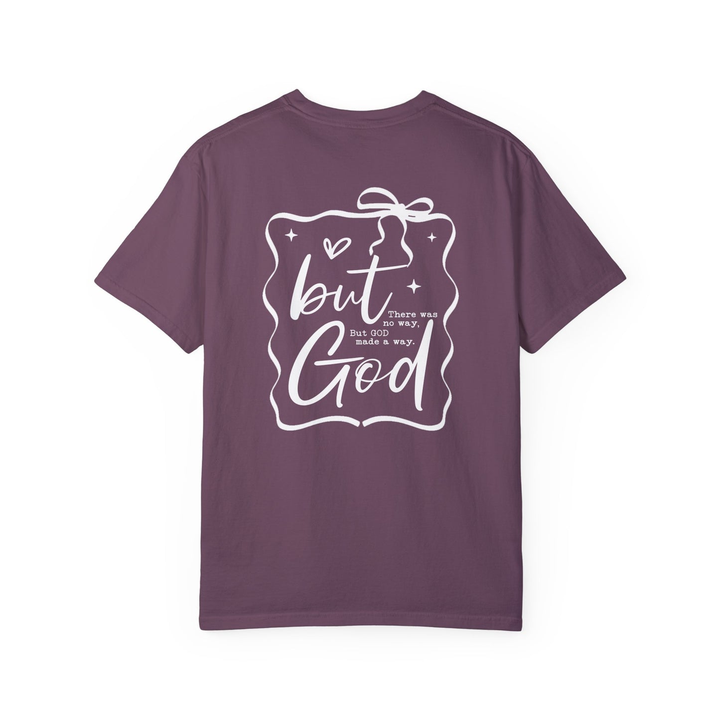 Inspirational T-Shirt with Bow Design – "But God"