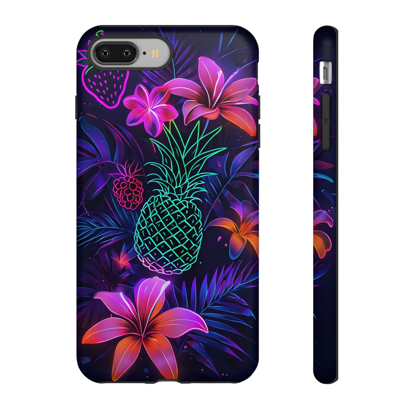 Tough Cases - Tropical Neon Floral iPhone Case