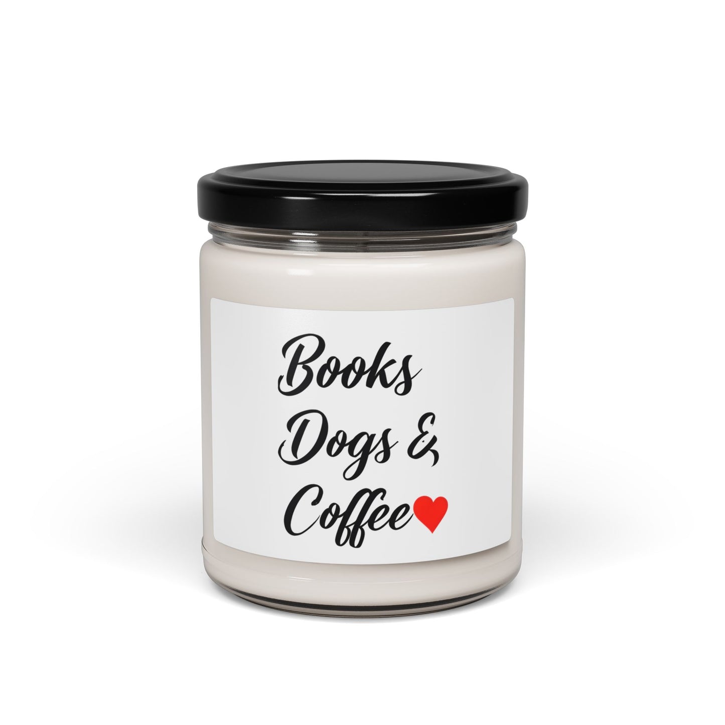 Books, Dogs & Coffee Scented Soy Candle - Perfect Gift for Book Lovers