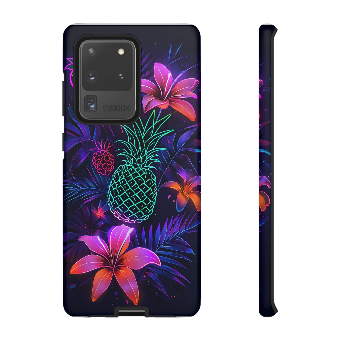 Tough Cases - Tropical Neon Floral iPhone Case