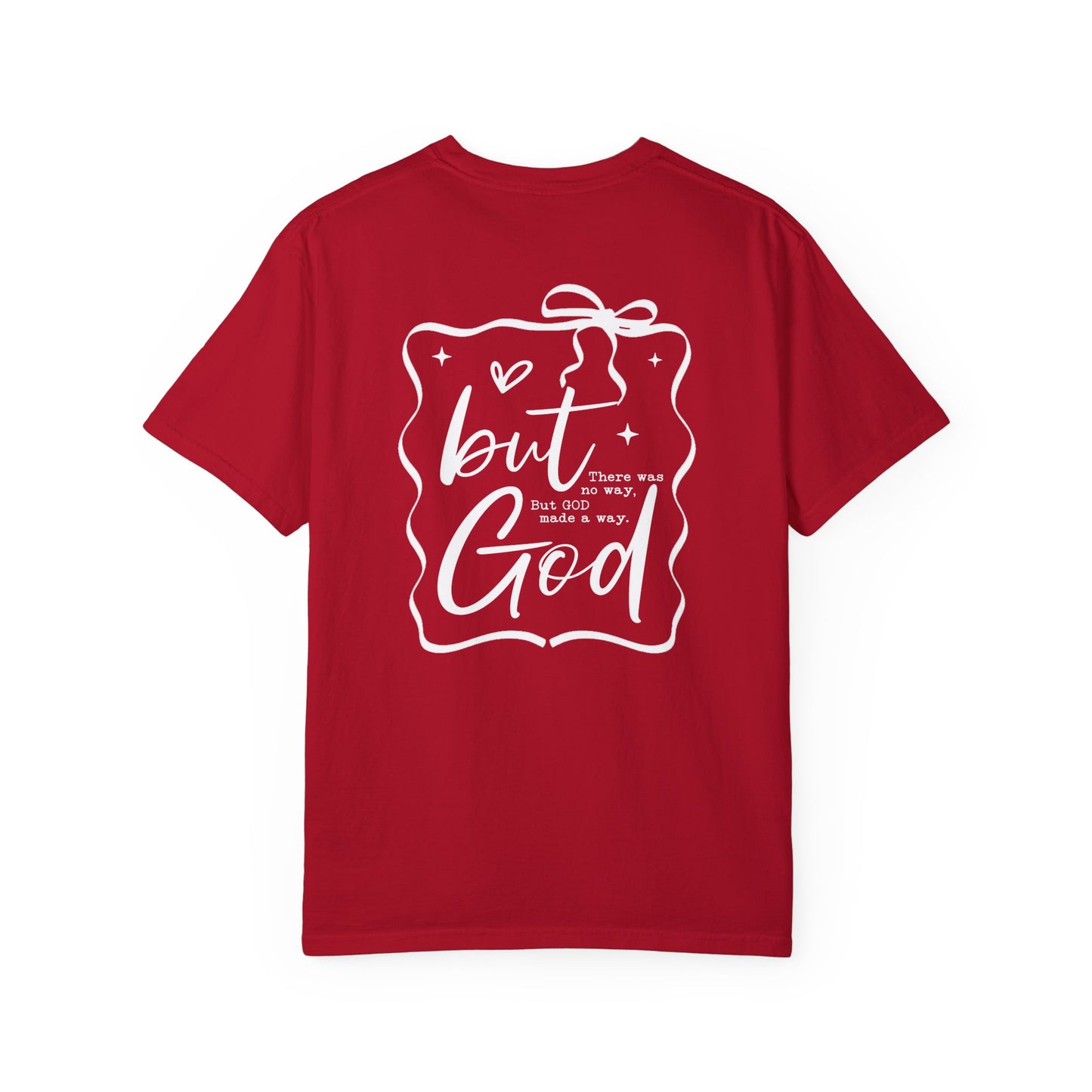 Inspirational T-Shirt with Bow Design – "But God"