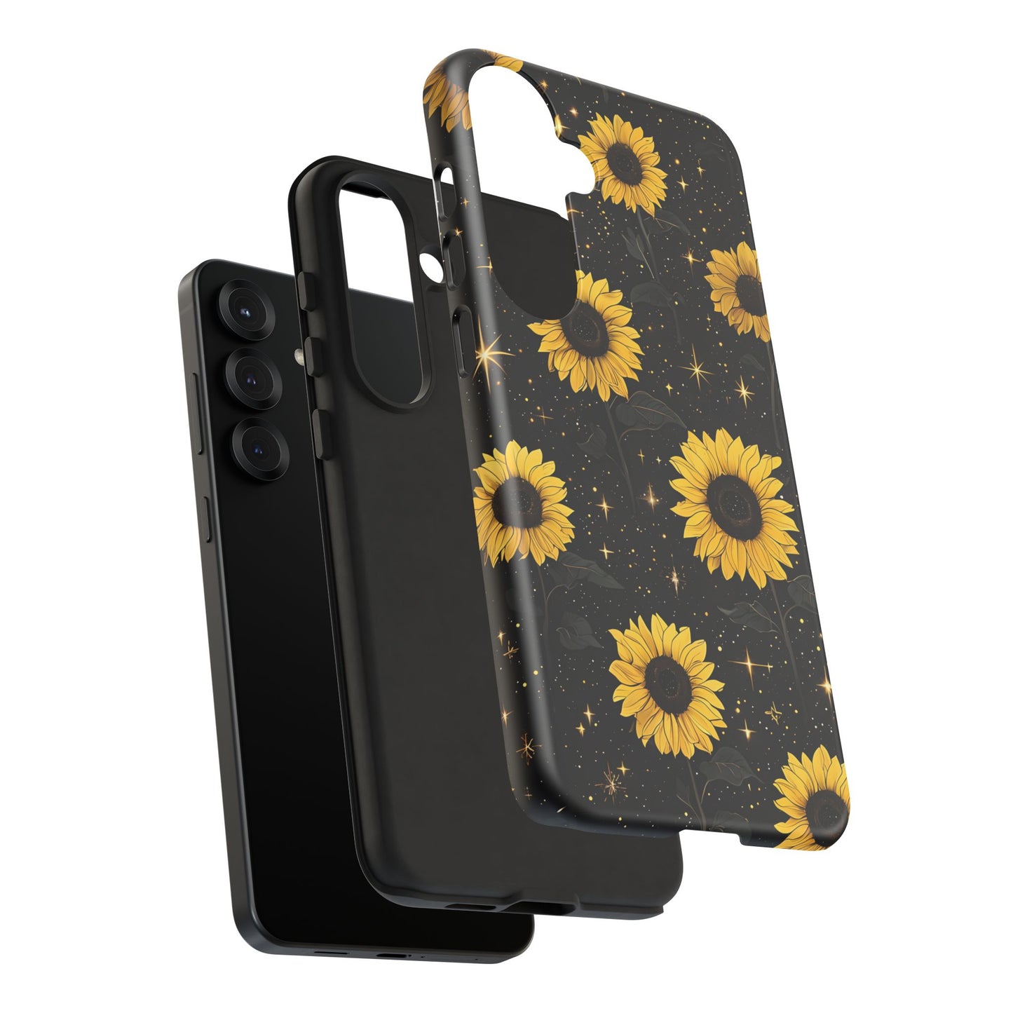 Sunflower Galaxy Tough Case - Durable Phone Cover with Floral Design