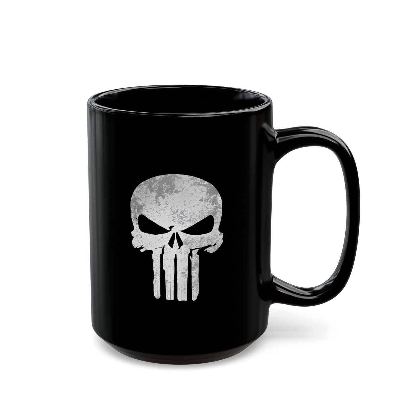 Gothic Skull Coffee Mug - 15oz - Dark Aesthetic for Punisher Fans