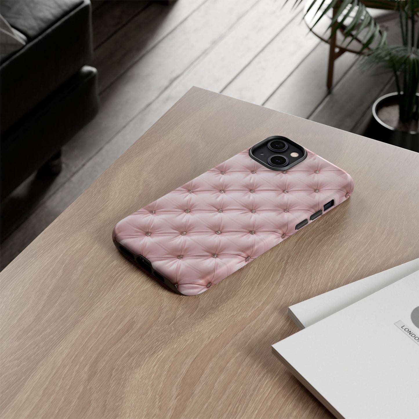 Luxury Pink Quilted Phone Case - Tough Cases for Stylish Protection
