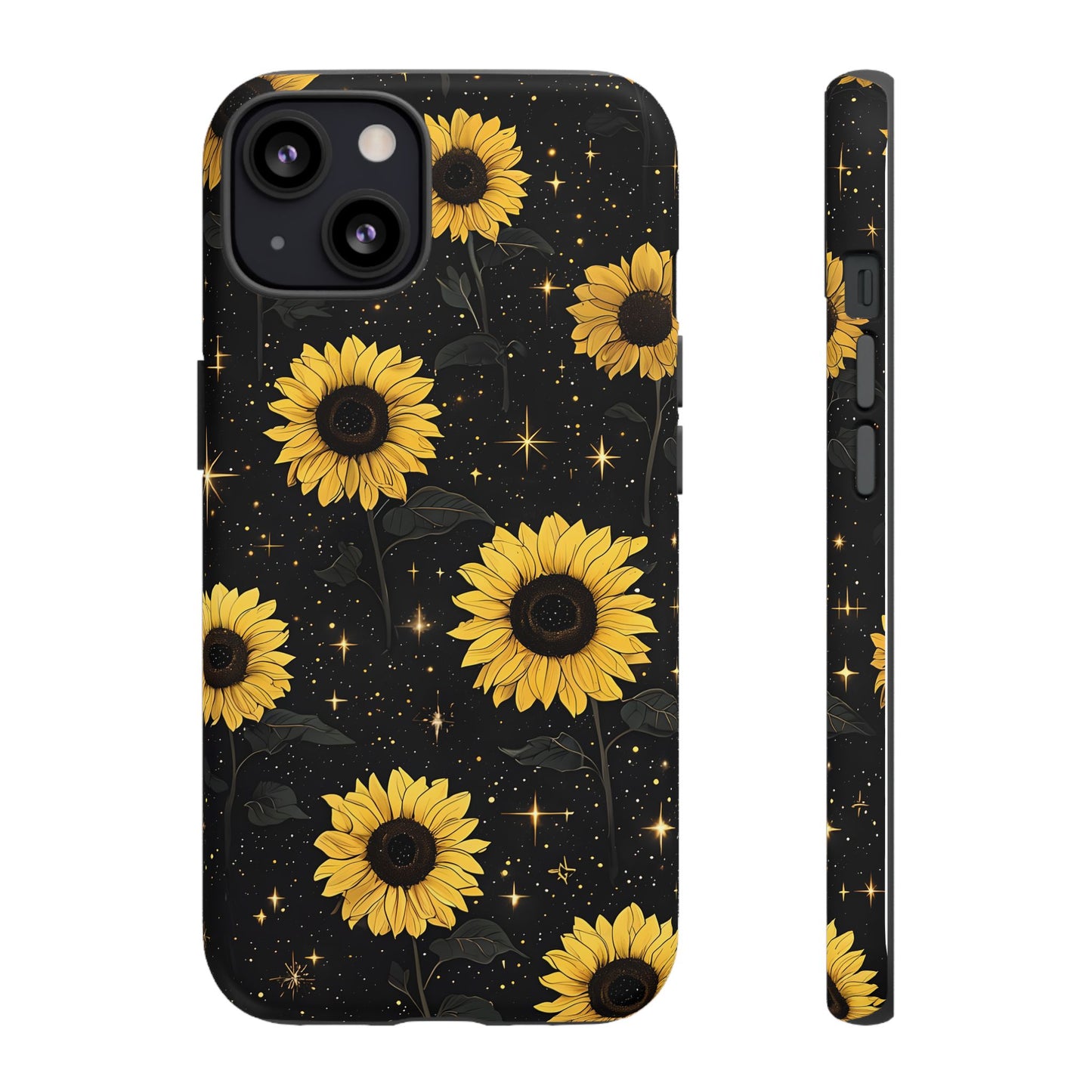 Sunflower Galaxy Tough Case - Durable Phone Cover with Floral Design
