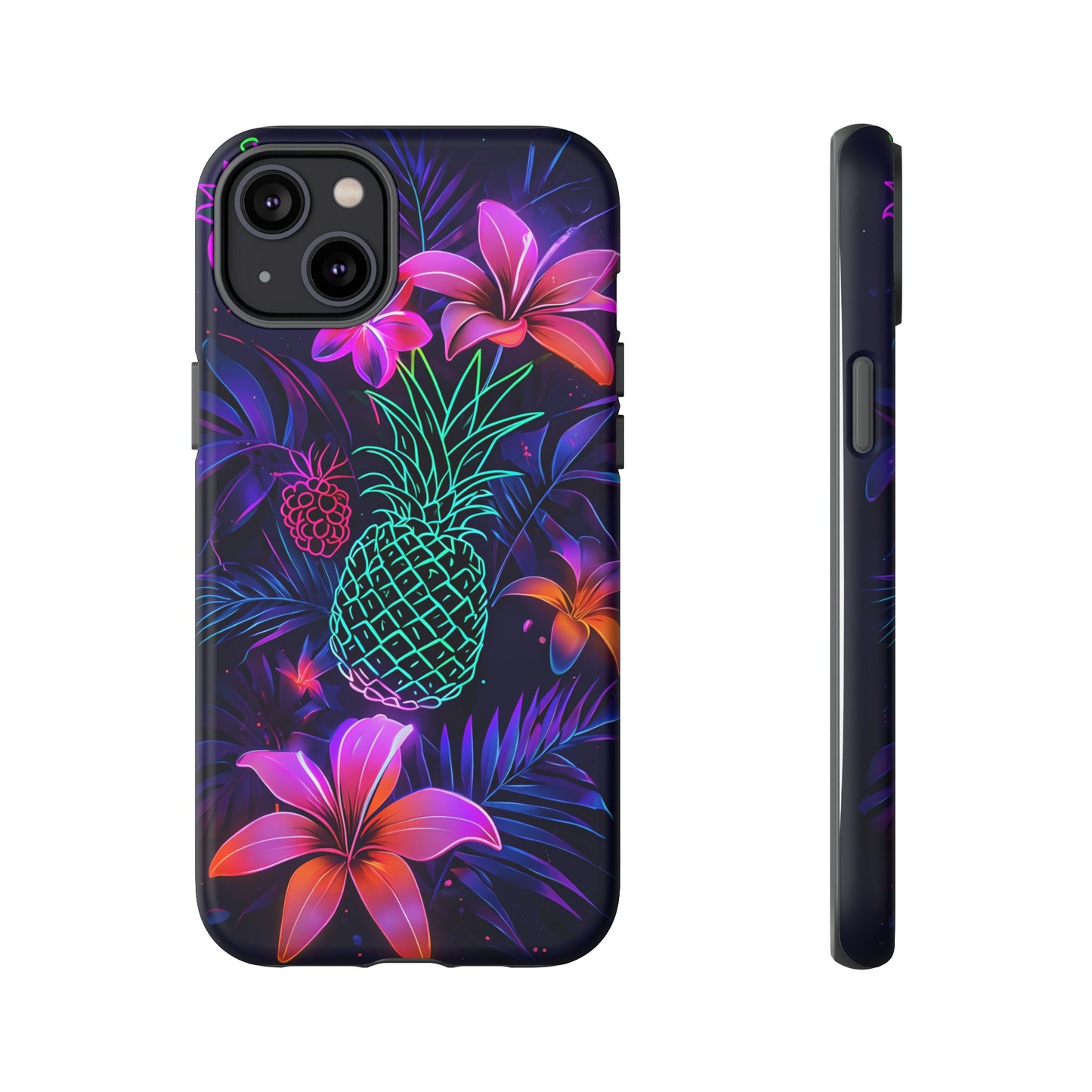 Tough Cases - Tropical Neon Floral iPhone Case
