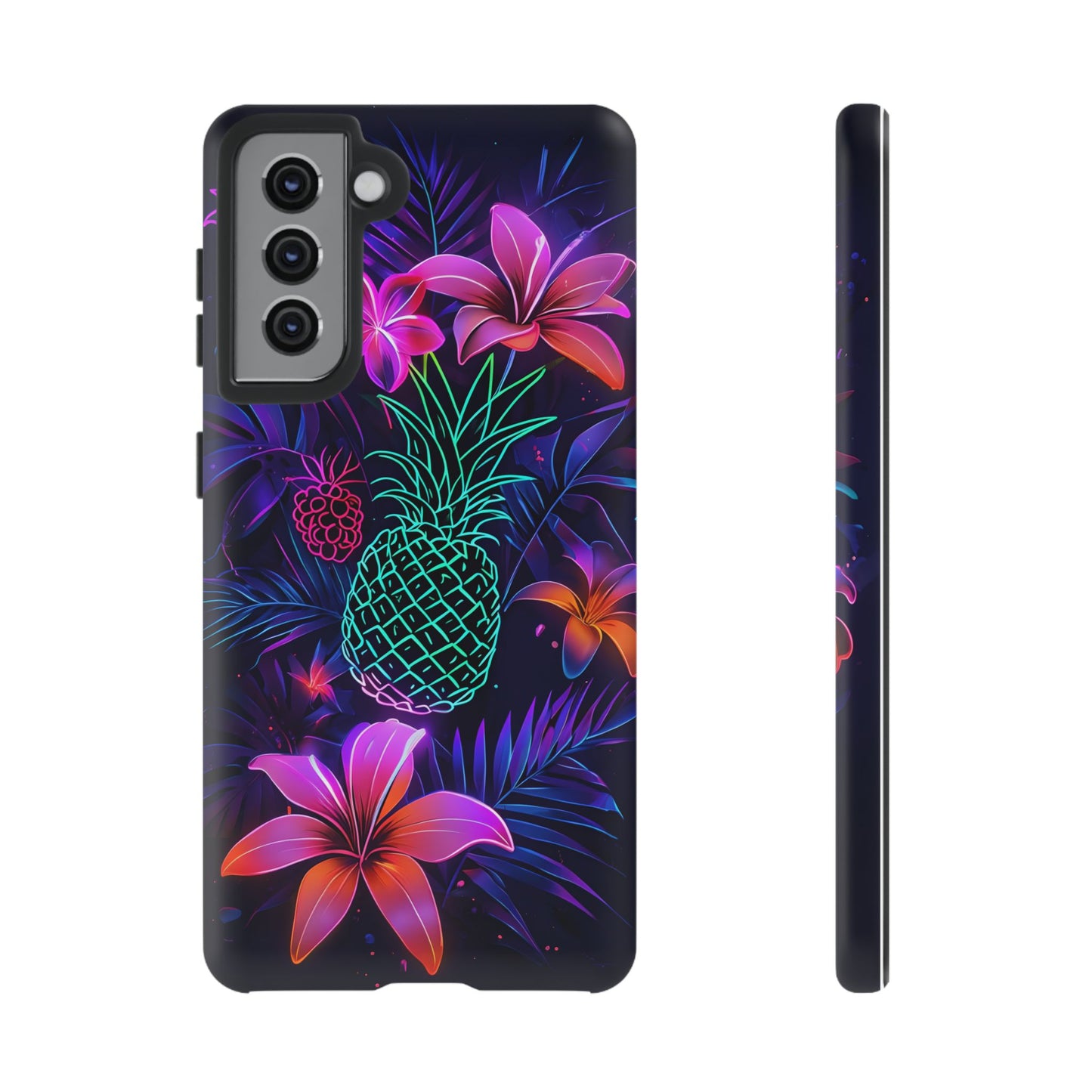 Tough Cases - Tropical Neon Floral iPhone Case
