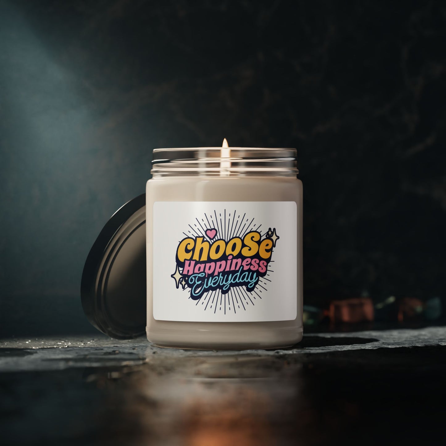 Choose Happiness Everyday Scented Soy Candle - Uplifting Home Decor Gift