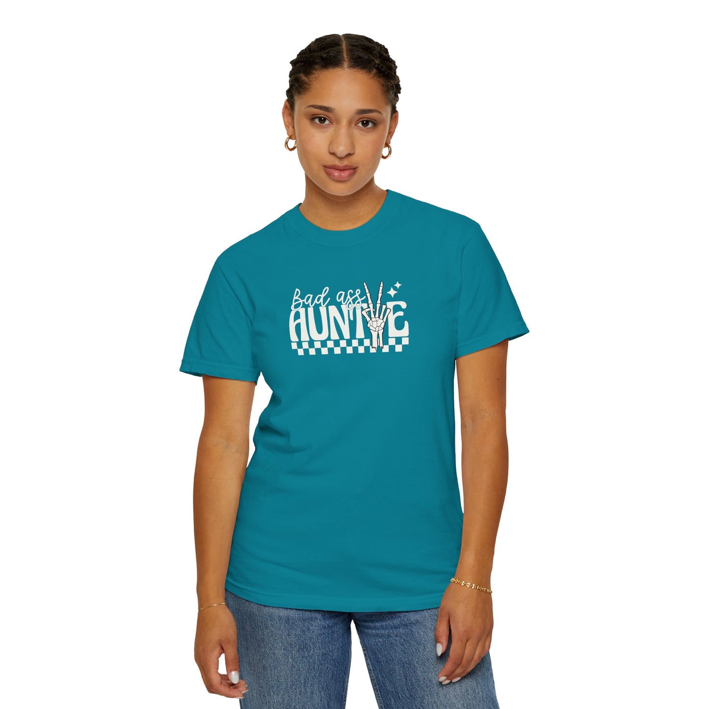 Bad Ass Aunt Unisex Garment-Dyed T-Shirt - Comfortable and Stylish Gift for Aunts
