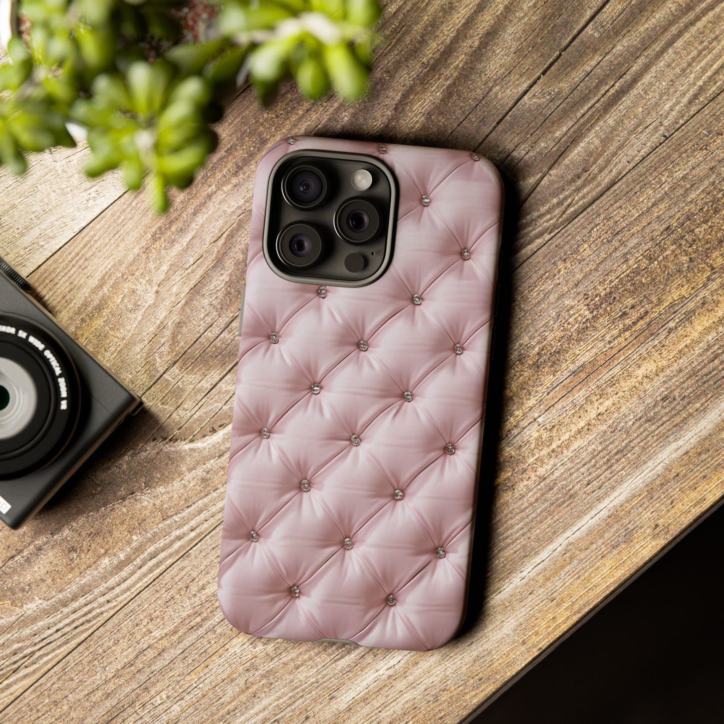 Luxury Pink Quilted Phone Case - Tough Cases for Stylish Protection