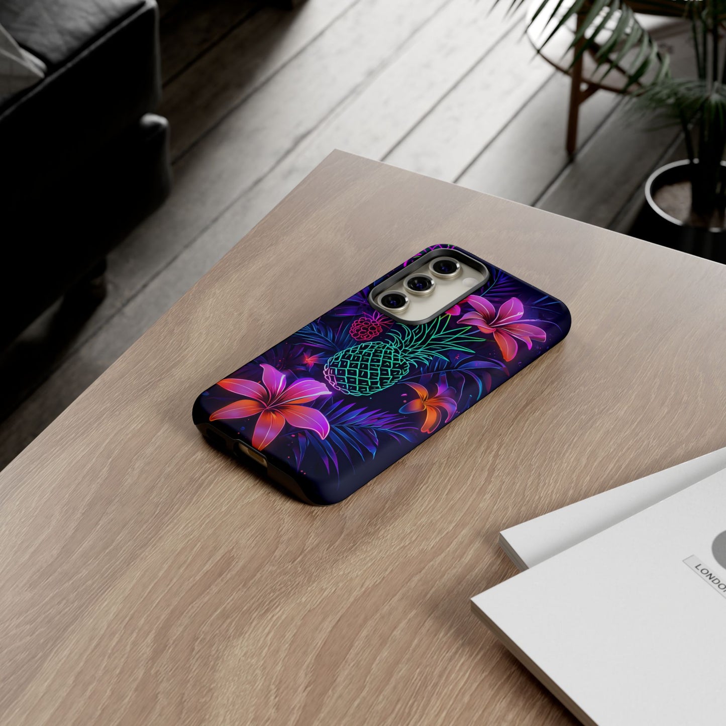 Tough Cases - Tropical Neon Floral iPhone Case