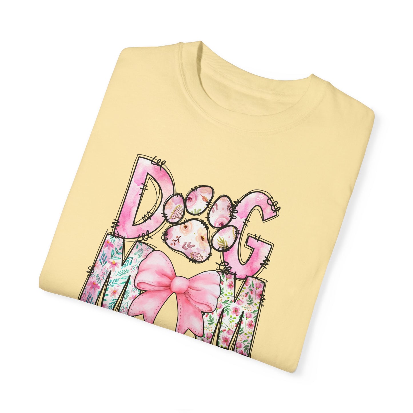 Cute Dog Mom T-Shirt | Garment-Dyed Unisex Tee for Dog Lovers