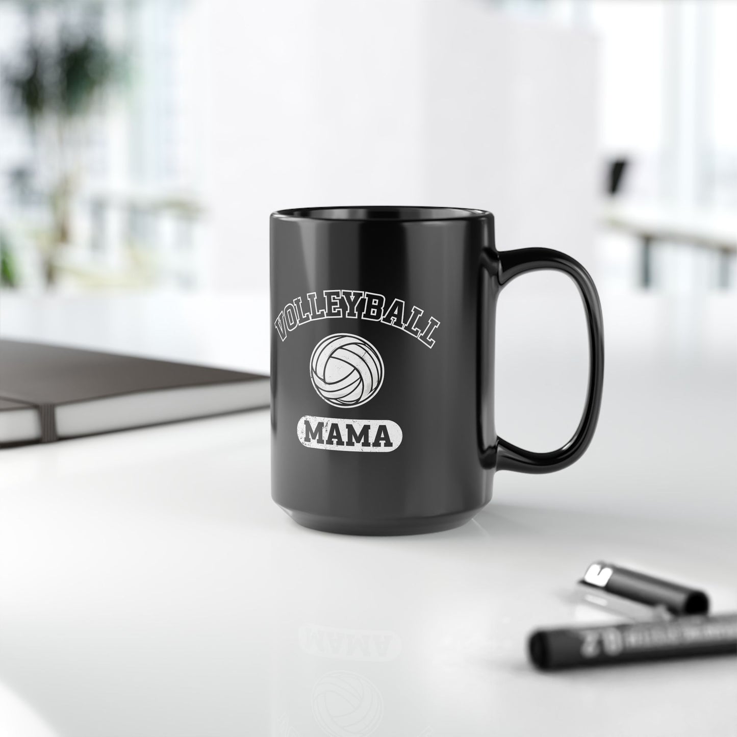 Volleyball Mama Black Mug - Perfect Gift for Volleyball Moms