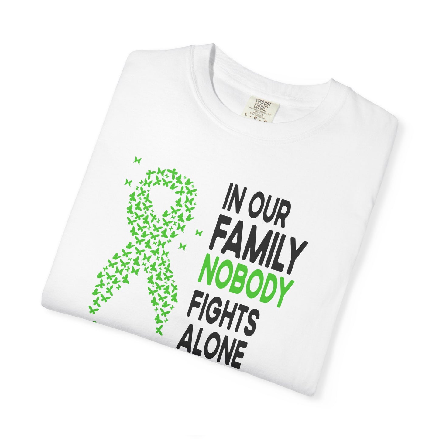 Lymphoma Awareness T-Shirt, Family Support Tee, Garment-Dyed Shirt, Cancer Awareness Apparel, Gift for Caregivers, 5K Event Shirt